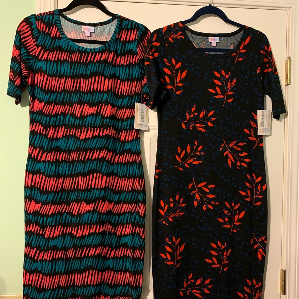 2 new LuLaRoe Julia dresses, size s